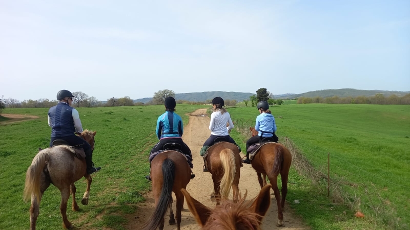 horseback trail ride in tuscany